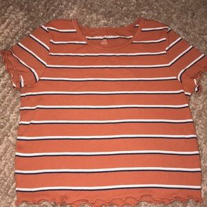 AMERICAN EAGLE striped tight crop top